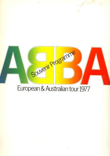 ABBA 1977 Knowing Me Knowing You Concert Tour Program Book