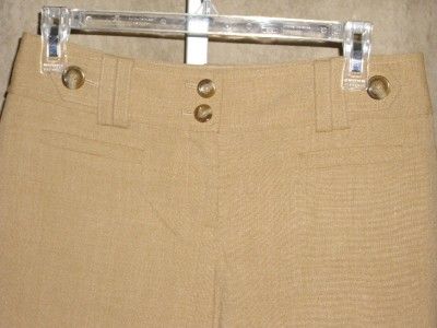 Ann Taylor Lindsay Curvy Womens Size 4 Lt Brown Tan Dress Pants