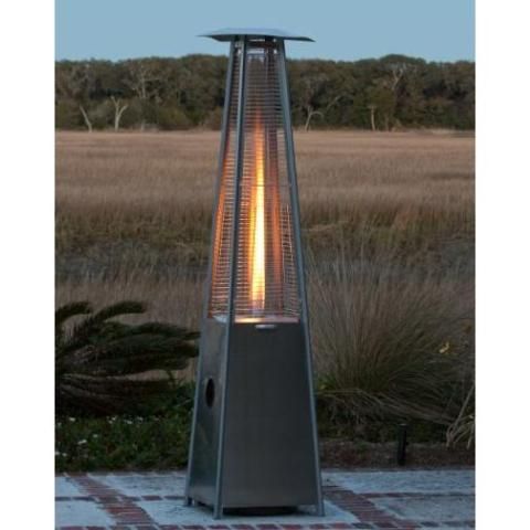 Well Traveled Living Pyramid Flame Patio Heater Stainless Steel 60523