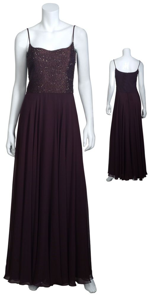 Marchesa Notte Elegant Chiffon Embroidered Beaded Evening Gown Dress 2