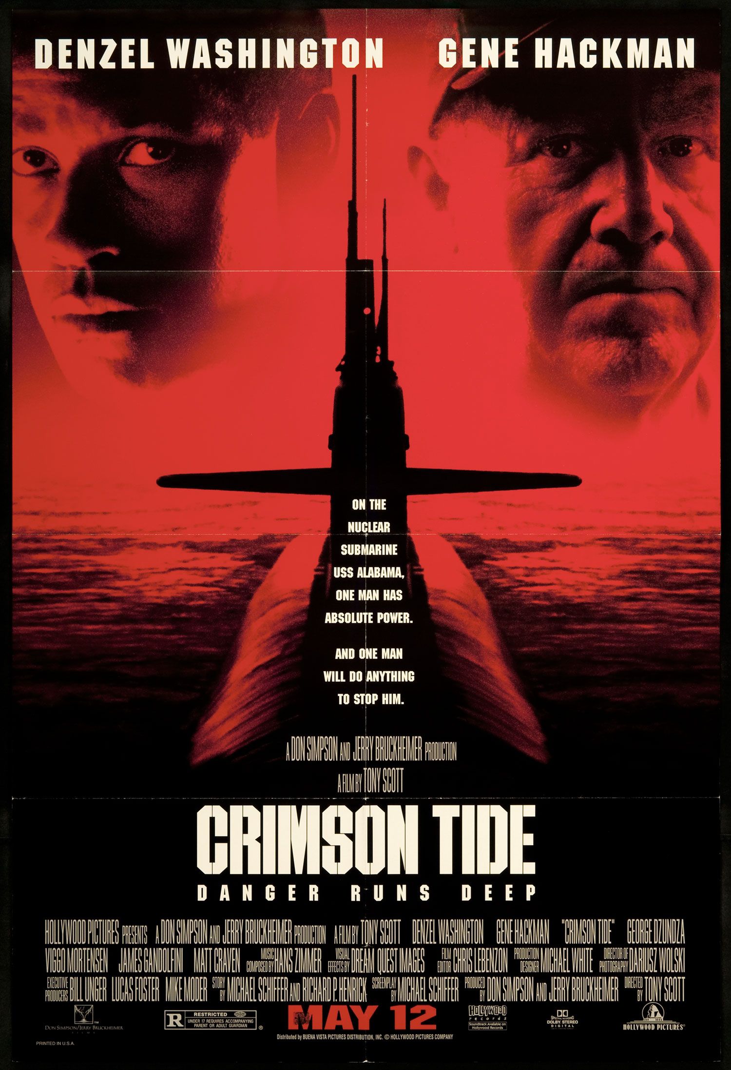 Crimson Tide 1995 Original U s One Sheet Movie Poster