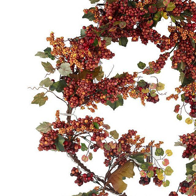 Prelit 4 Berry Garland with Timer by Valerie Parr Hill