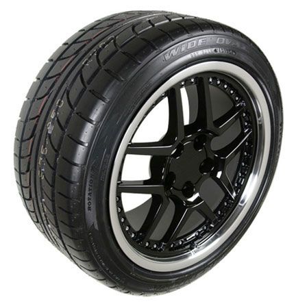 Black Z06 Rivet Wheels Conti Tires Rims Fit Camaro Corvette