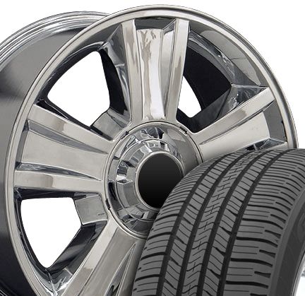 20 Chrome Tahoe Wheels Goodyear LS2 Tires Rims Fit GMC Chevrolet