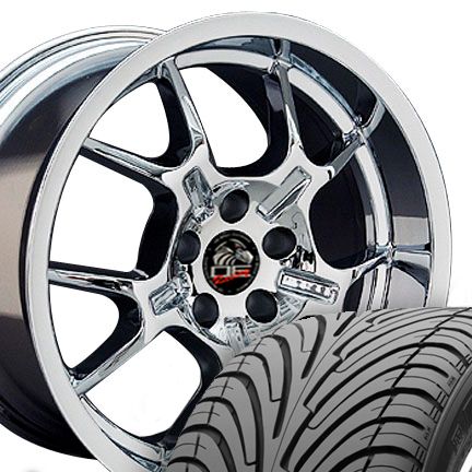 18 9 10 Chrome GT4 Wheels Nexen ZR Tires Rims Fit Mustang® GT 94 04