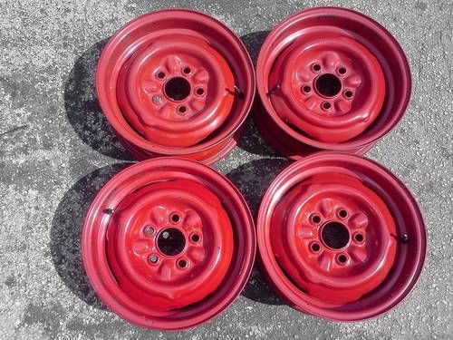 Four 1969 Ford Mustang Steel Wheels Rims