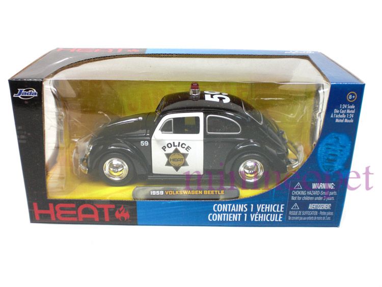 Jada Heat 1959 59 VW Volkswagen Beetle 1 24 Police Car