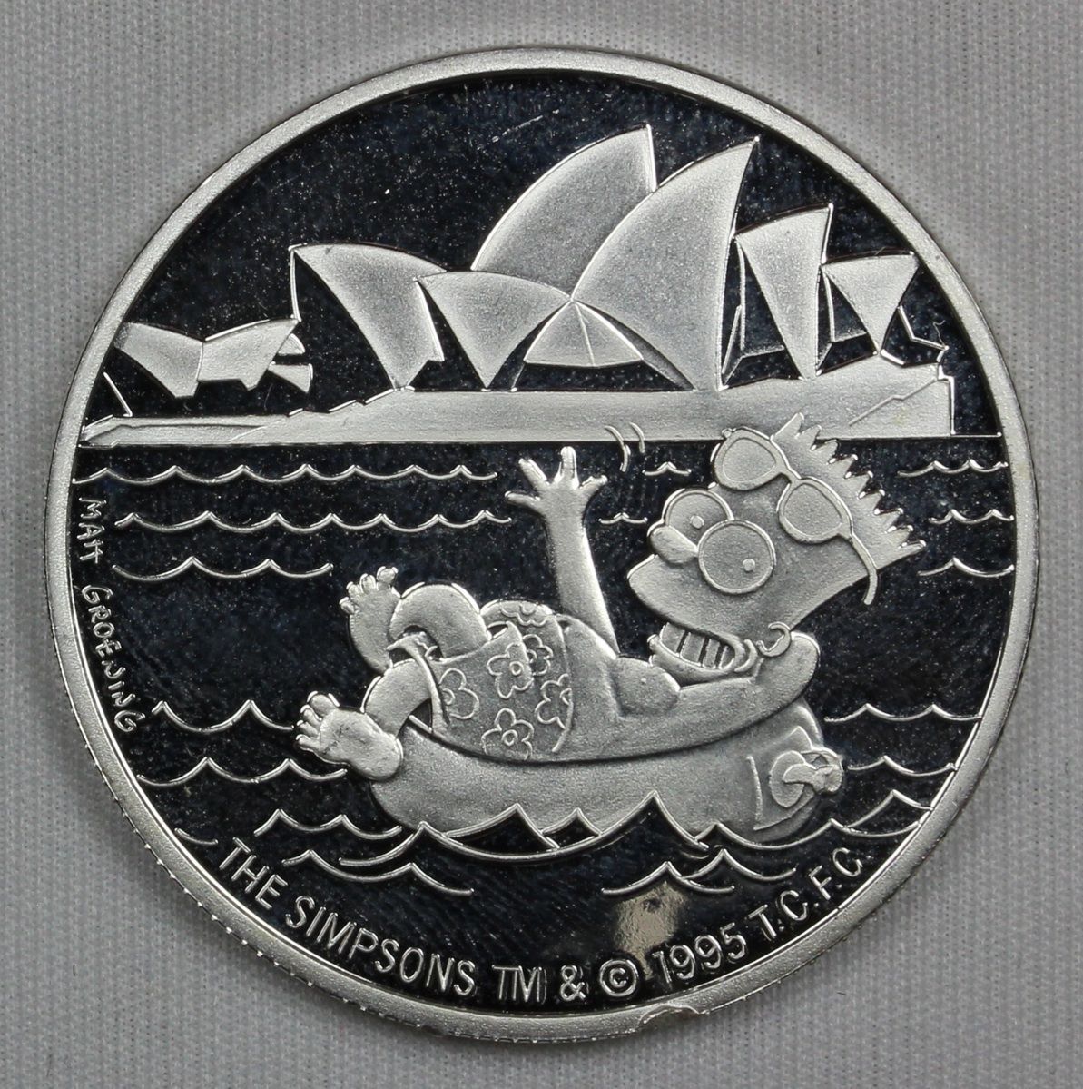 1995 The Simpsons™ 1 oz 999 Silver Limited Edition Collectors Coin