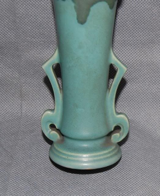 Roseville Pottery Carnelian Blue Green Drip Bud Vase 337 6
