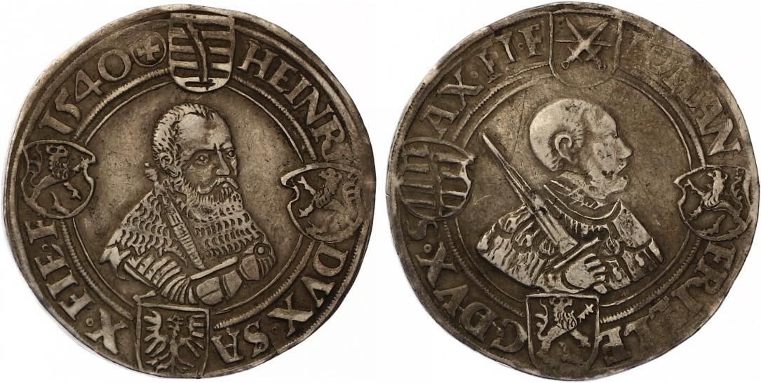 D139 Sachsen Taler 1540, Johann Friedrich der Großmütige und