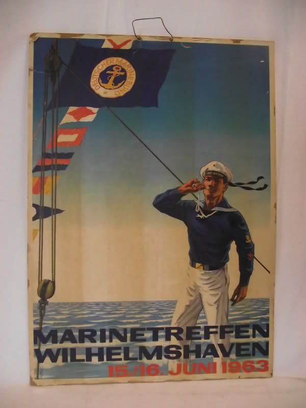 Seltenes Original Plakat des Deutschen Marinebundes von 1963