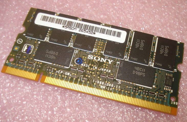 SONY   1 688 366 11   512MB DDR SODIMM PC2700 Laptop Speicher