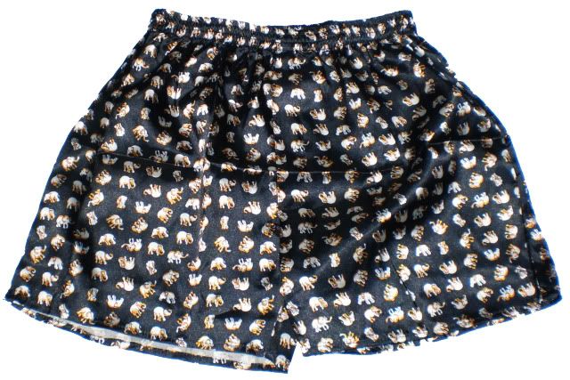 Satin Boxershort Boxershorts Elefant Unterwäsche Short