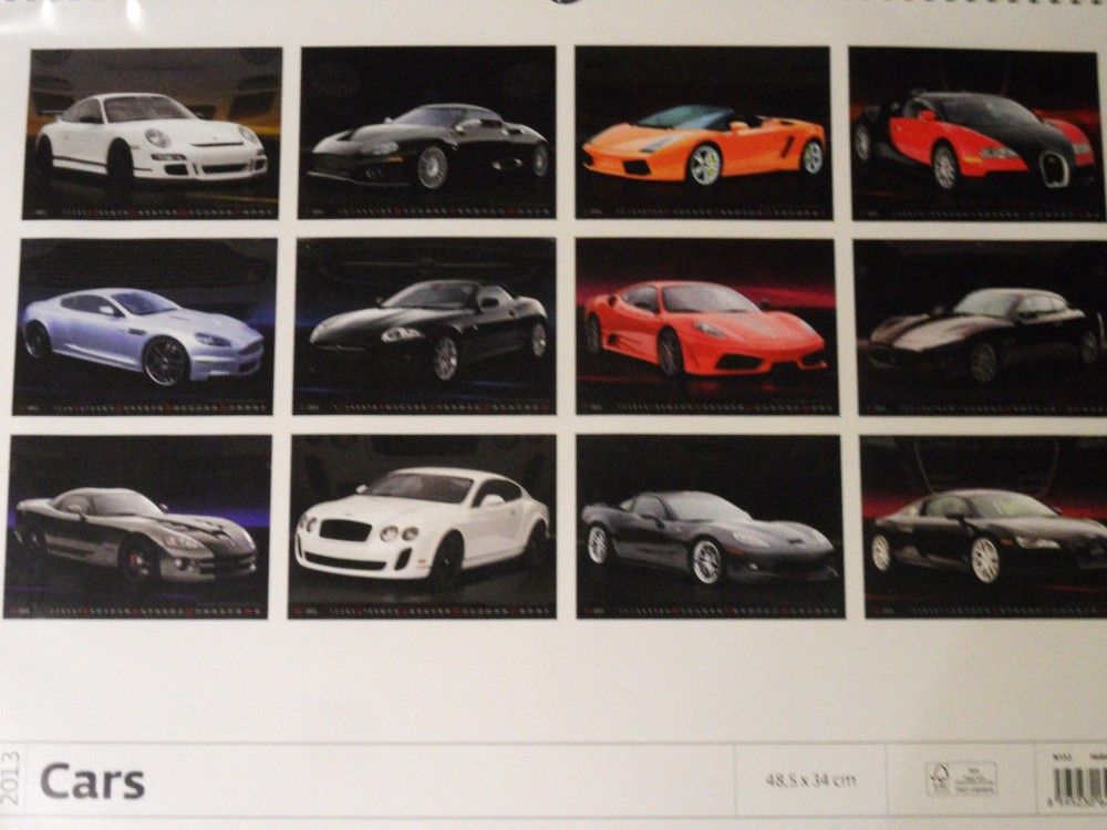 Fahrzeug Kalender 2013  Cars  Luxus Autos / Autokalender 34x48,5 cm