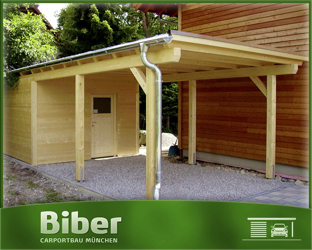 MASSIVER EINZELCARPORT 320x750 cm, BSH Holz Carport