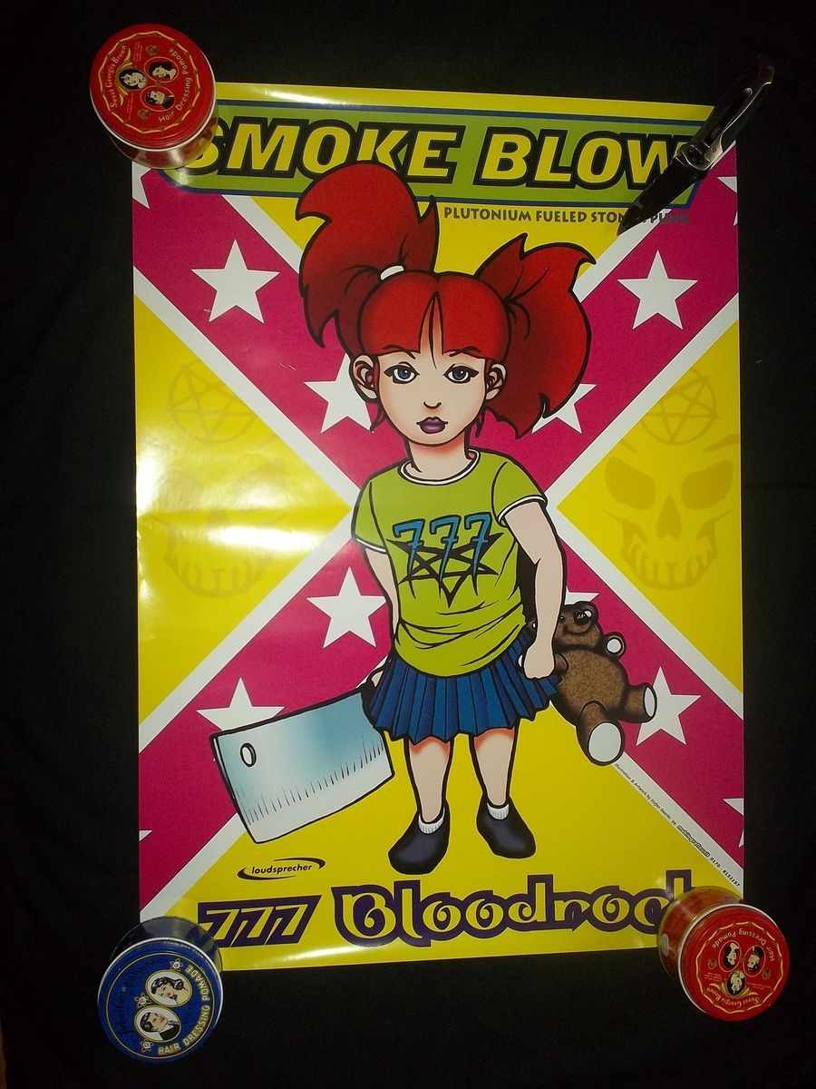 SMOKE BLOW Bloodrock 777 Promo Poster TURBONEGRO PETER PAN GENEPOL
