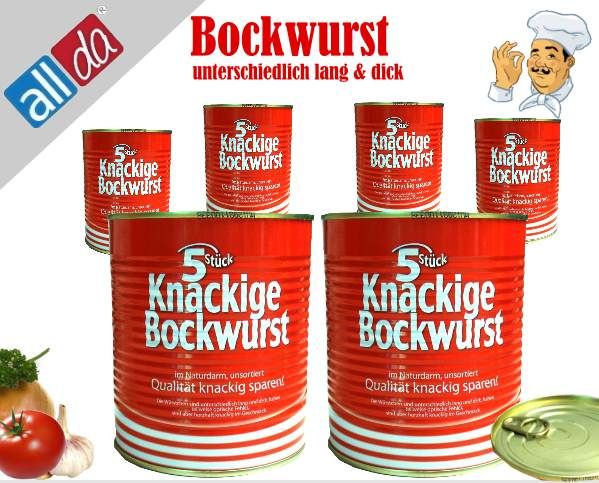 Dosen Bockwurst 6x845g Würstchen Dose MHD 04.01.2013