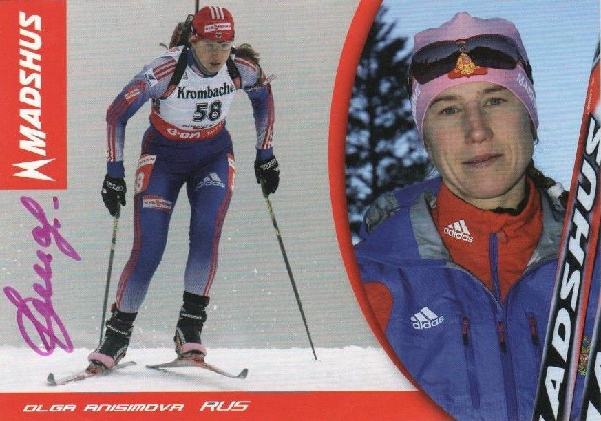 Olga Anisimova / Olga Anissimowa (RUS) Biathlon Autogramm AG837