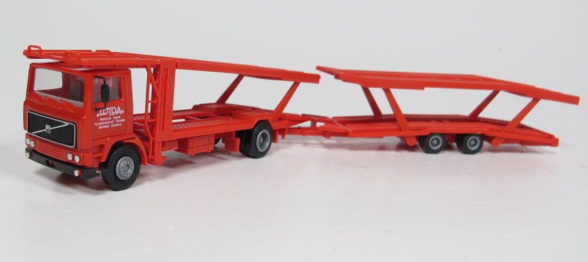 87Herpa  Volvo Autotransporter Cotra / 3 Ü L932