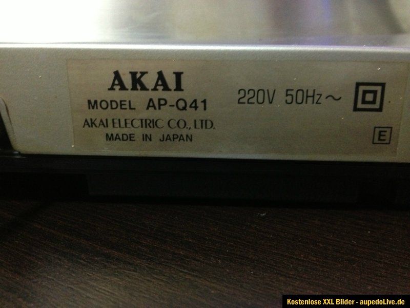 AKAI AP Q41 Alu Silber auto.Turntable direct drive Arm transport 1A