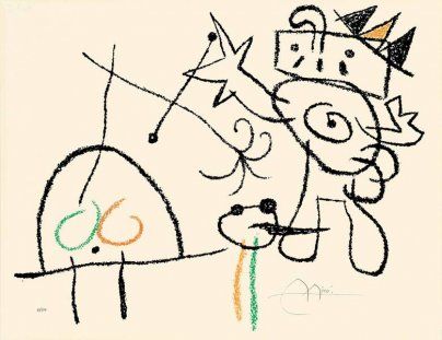 Joan Miró  LITHOGRAFIE , handsigniert + nummeriert 12/120